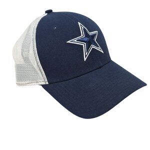 Dallas Cowboys Navy & White New Era 39THIRTY Stretch Fit Hat With Mesh Back L/XL